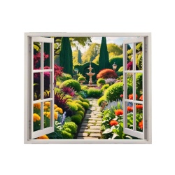 Folie imprimata color pentru decor perete locuinta, dimensiune 125 x 110cm, model: VIEW TO HAVEN 12 - Img 2