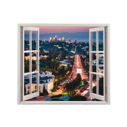 Folie imprimata color pentru decor perete locuinta, dimensiune 125 x 110cm, model: VIEW TO HAVEN 17 - Img 2