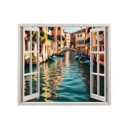 Folie imprimata color pentru decor perete locuinta, dimensiune 125 x 110cm, model: VIEW TO HAVEN 27 - Img 2