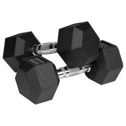 GANTERE DUMBBELL HEX FONTA CAUCIUCATA 2X9KG REBEL ACTIV - Img 3