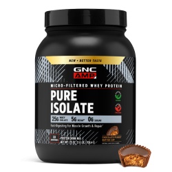 Gnc Amp Pure Isolate, Proteina Izolata Din Zer, Cu Aroma De Ciocolata Si Unt De Arahide, 708.4 G