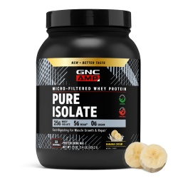 Gnc Amp Pure Isolate, Proteina Izolata Din Zer, Cu Aroma De Crema De Banana, 651.2 G
