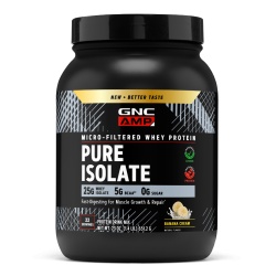 Gnc Amp Pure Isolate, Proteina Izolata Din Zer, Cu Aroma De Crema De Banana, 651.2 G - Img 2