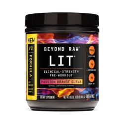 Gnc Beyond Raw Lit V2 Pre-workout With Passion Orange Guava Flavor, Pre-workout Cu Aroma De Passion Orange Guava, 468 G