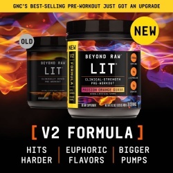 Gnc Beyond Raw Lit V2 Pre-workout With Passion Orange Guava Flavor, Pre-workout Cu Aroma De Passion Orange Guava, 468 G - Img 10
