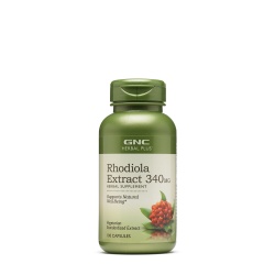 Gnc Herbal Plus Rhodiola 340mg, Extract De Rodiola Pentru Energie, Rezistenta La Stres Si Echilibru Mental, 100 Cps - Img 1