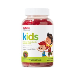 Gnc Milestones Kids Multivitamin Gummy, Multivitamine Pentru Copii 2-12 Ani Cu Aroma De Fructe De Padure, 120 Jeleuri