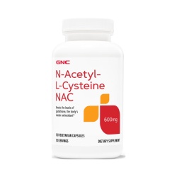 Gnc N-acetyl-l-cysteine Nac 600 Mg, N-acetil-cisteina Pentru Imunitate, Plamani Si Detoxifiere Naturala, 120 Cps