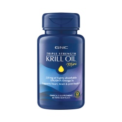 Gnc Triple Strength Krill Oil Mini, Ulei De Krill, 60 Cps