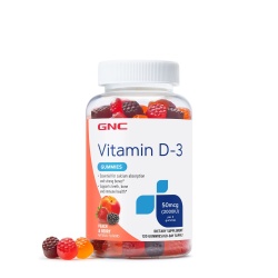 Gnc Vitamin D-3 2000 Ui, Vitamina D-3 50 Mcg (2000 Ui) Naturala 100% Din Lanolina, 120 Jeleuri - Img 2