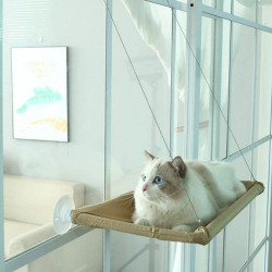 Hamac Elegant pentru pisica cu montaj pe geam, 55 x 32 cm - Img 1