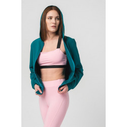 Hanorac coton casual femei petrol-xl - Img 1