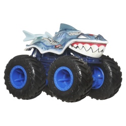 HOT WHEELS MONSTER TRUCK SHARKS VS DINOS MASINUTA GREAT BITE ECHIPA SHARK SCARA 1 LA 64 - Img 5