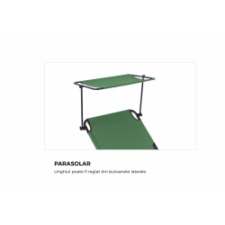 HR SEZLONG CU PARASOLAR 186X55X24 VERDE - Img 4
