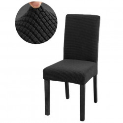 Husa universala pentru scaune clasice, model CATIFEA, culoare NEGRU - Img 2