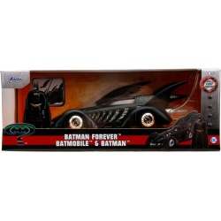 JADA DC SET BATMAN FOREVER FIGURINA BATMAN SI MASINUTA METALICA BATMOBILE SCARA 1 LA 24