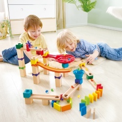 Jucarie din lemn - Marble Run Race Track (81 piese) - Img 3