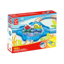 Jucarie din lemn - Tren cu animale marine (15 piese) - Img 4