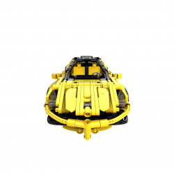 Jucarie tip lego tehnic de constructie masina sport galbena (414 piese) - Img 5