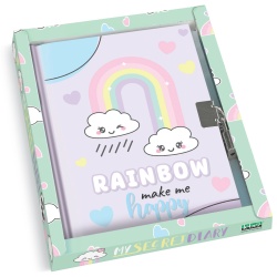 Jurnal Rainbow, make me happy, cu cutie cadou, 80 de pagini, 13 x 18 cm (6 buc/display) - Img 3