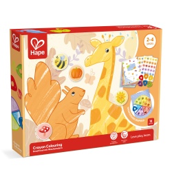Kit desene cu creioane cerate pentru copii - 18 piese - Img 1