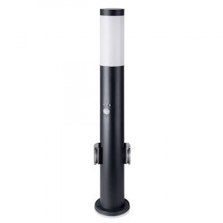 Lampa gradina soclu gu10 cu senzor de miscare ip54 - negru
