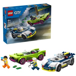 LEGO CITY URMARIRE CU MASINA DE POLITIE SI MASINA PUTERNICA 60415 - Img 5