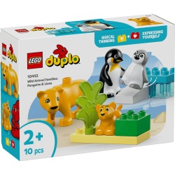 LEGO DUPLO FAMILII DE ANIMALE SALBATICE: PINGUINI SI LEI 10442 - Img 1