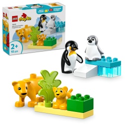LEGO DUPLO FAMILII DE ANIMALE SALBATICE: PINGUINI SI LEI 10442 - Img 3
