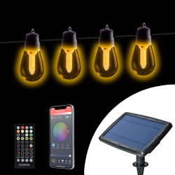 Lumină solară inteligentă - 25 LED-uri albe - temperatură de culoare reglabilă - 13,6 m - bluetooth - Img 1