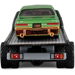 MAISTO DESIGN ELITE TRANSPORT SET CAMION CU RAMPA MAISTO FLATBED SI MASINUTA BUICK REGAL T TYPE 1987 SCARA 1 LA 64 - Img 6