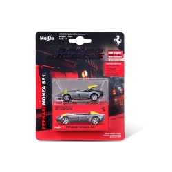 MAISTO MASINUTA METALICA SPEED ICONS FERRARI MONZA SP1 ARGINTIU GALBEN SCARA 1 LA 64