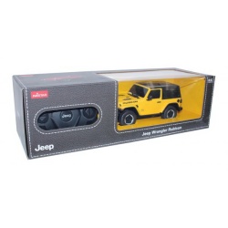 MASINA CU TELECOMANDA JEEP WRANGLER RUBICON GALBEN CU SCARA 1 LA 24 - Img 2