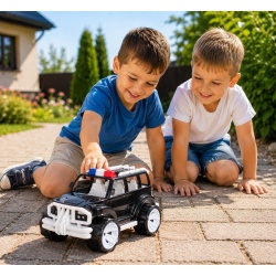 MASINA JEEP OFF ROADER NEGRU ALB 32CM - Img 4