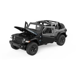 MASINUTA METALICA JEEP WRANGLER RUBICON 4XE NEGRU CU SCARA 1 LA 32 - Img 4