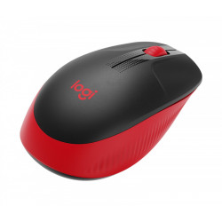 MOUSE LOGITECH, PC sau NB, wireless, 2.4GHz, optic, 1000 dpi, butoane/scroll 3/1, negru / rosu, "910-005908" - Img 4