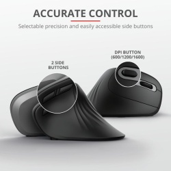Mouse Trust Verro Ergonomic 1600 DPI, ng - Img 4