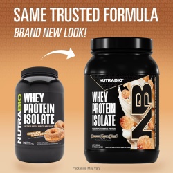 Nutrabio Whey Protein Isolate Cinnamon Sugar Donut, Izolat De Proteina Din Zer Cu Aroma De Gogosi Cu Scortisoara Si Zahar, 907g - Img 3