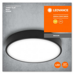 Orbis slim moia 280mm 20w 830 bk ledv - Img 1