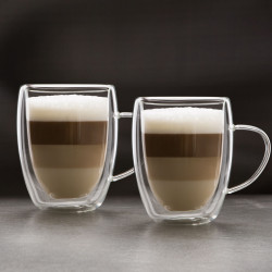 Pahar din sticla, perete dublu - 350 ml, 2 buc./pachet - Img 1