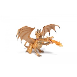 PAPO FIGURINA DRAGON CU DOUA CAPETE AURIU - Img 3