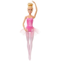 PAPUSA BARBIE BALERINA BLONDA CU COSTUM ROZ - Img 3