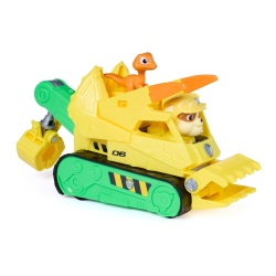 PATRULA CATELUSILOR FILMUL CU DINOZAURI SET DINO VEHICUL BULDOZER CU FIGURINA RUBBLE SI ACCESORII 15CM - Img 7