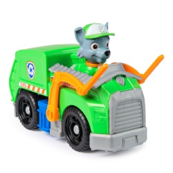 PATRULA CATELUSILOR SET VEHICUL DE BAZA CAMIONUL DE RECICLARE SI FIGURINA ROCKY - Img 8