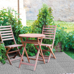 Paviment pentru gradină - model piatră - plastic - 29 x 29 cm - gri - 4 buc/pachet - Img 2