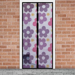 Perdea anti-tantari pt. usi cu inchidere magnetica, 100 x 210 cm „Flori colorate” - Img 1