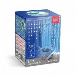 Perdea luminoasă - 100 LEDuri - alb rece - IP44 - 2,2 m - 8 programe - Img 6