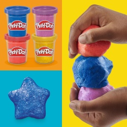 PLAY DOH SET 4 CUTII PLASTILINA CULORI METALICE STRALUCITOARE - Img 3