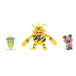 Pokemon - Set 3 figurine de actiune, Caterpie, Rockruff, Electabuzz W21 - Img 2