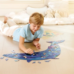 Puzzle - Balena cu cocoasa cu piese tematica ocean, 200 piese - Img 7